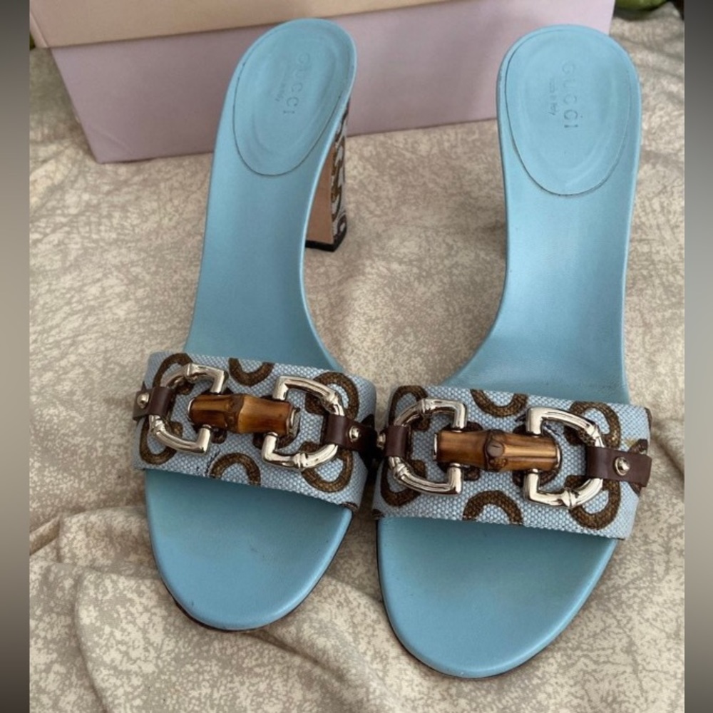 Gucci Slide On Heels👡🔥GorG Super elegant SEXY Rare lmtd Edit🔥EXC Cond Size 7 - Picture 2 of 16